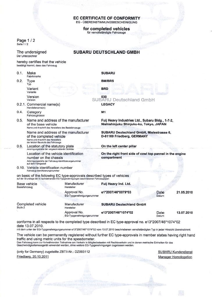 certificado de conformidad